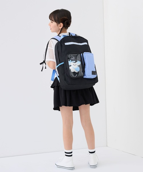 セール】【BISKEE】クリアポケット付きデイバッグ19L/リュック/バック