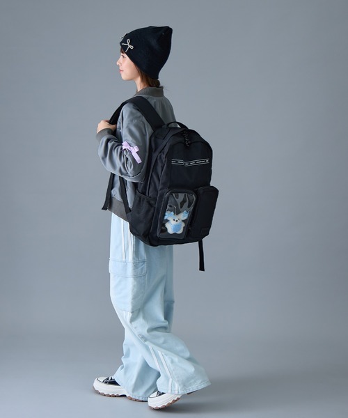 セール】【BISKEE】クリアポケット付きデイバッグ19L/リュック/バック