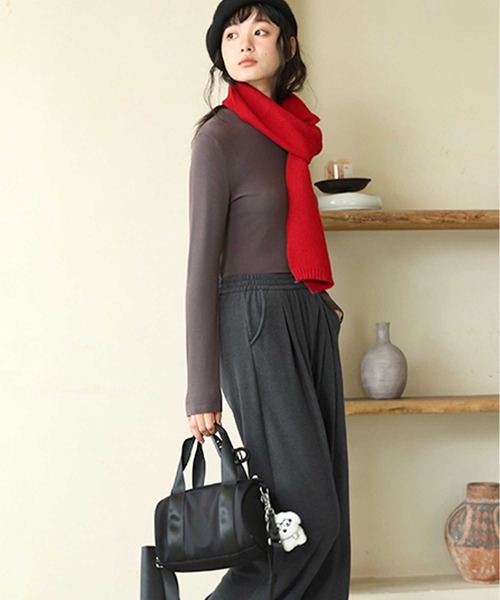 OSYAREVO(オシャレボ)の「タック入り スウェット パンツ(スウェットパンツ・レディース・ブラウン/チャコール/グレー/クリーム・MEDIUM/LARGE/X-LARGE)」の8枚目の写真