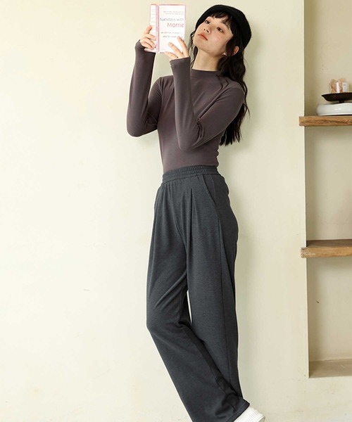 OSYAREVO(オシャレボ)の「タック入り スウェット パンツ(スウェットパンツ・レディース・ブラウン/チャコール/グレー/クリーム・MEDIUM/LARGE/X-LARGE)」の11枚目の写真