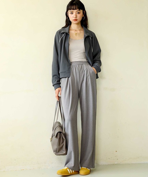 OSYAREVO(オシャレボ)の「タック入り スウェット パンツ(スウェットパンツ・レディース・ブラウン/チャコール/グレー/クリーム・MEDIUM/LARGE/X-LARGE)」の6枚目の写真
