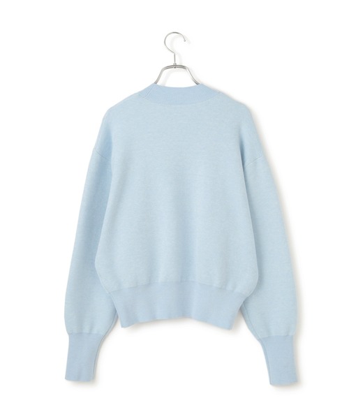 VIS（ビス）の「【静電気防止】【洗える】スウェットライクパールロゴニット（ニット/セーター・レディース・サックスブルー/オフホワイト/グレー・FREE）」の16枚目の写真