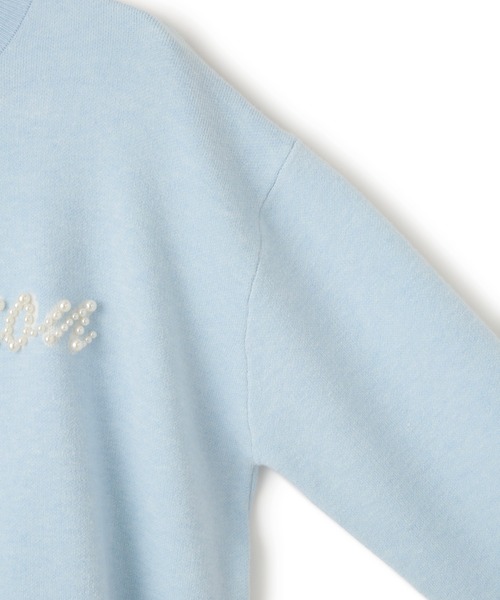 VIS（ビス）の「【静電気防止】【洗える】スウェットライクパールロゴニット（ニット/セーター・レディース・サックスブルー/オフホワイト/グレー・FREE）」の18枚目の写真