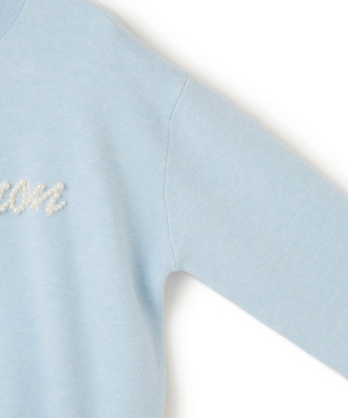 VIS（ビス）の「【静電気防止】【洗える】スウェットライクパールロゴニット（ニット/セーター・レディース・サックスブルー/オフホワイト/グレー・FREE）」の19枚目の写真