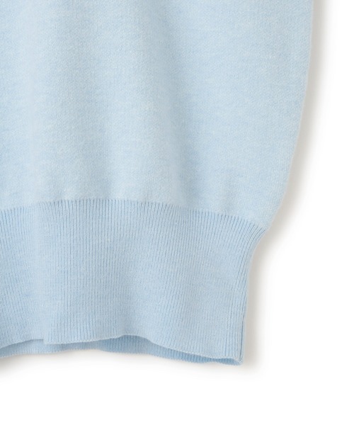 VIS（ビス）の「【静電気防止】【洗える】スウェットライクパールロゴニット（ニット/セーター・レディース・サックスブルー/オフホワイト/グレー・FREE）」の21枚目の写真