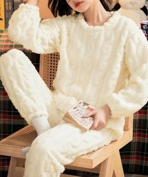 NANEA | ケーブル柄フリースルームウェア上下セット(ルームウェア/パジャマ)