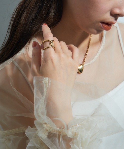 PHILIPPE AUDIBERT（フィリップ オーディベール）の「【PHILIPPE AUDIBERT】クロスゴールドリング bague Joy lisse,laiton BG3980（リング・レディース・ゴールド・FREE）」の9枚目の写真