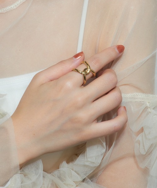 PHILIPPE AUDIBERT（フィリップ オーディベール）の「【PHILIPPE AUDIBERT】クロスゴールドリング bague Joy lisse,laiton BG3980（リング・レディース・ゴールド・FREE）」の8枚目の写真