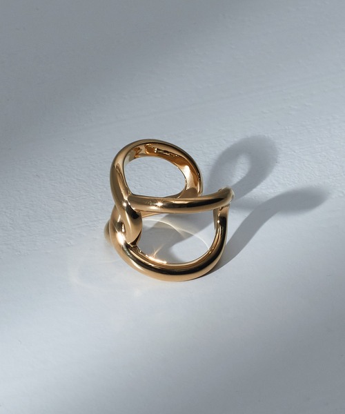 PHILIPPE AUDIBERT（フィリップ オーディベール）の「【PHILIPPE AUDIBERT】クロスゴールドリング bague Joy lisse,laiton BG3980（リング・レディース・ゴールド・FREE）」の2枚目の写真