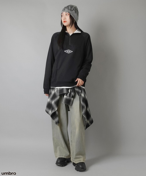 UMBRO(アンブロ)の「【UMBRO/アンブロ】ビッグロゴビーニー ニット帽(ニットキャップ/ビーニー・レディース・ブラック/グレー/アイボリー・ONESIZE)」の14枚目の写真