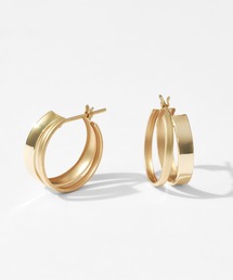 Jewel closet by L&Co.（ジュエルクローゼットバイエルアンドコー）の「K10 ダブル フープ ピアス（ピアス（両耳用）・メンズ）」