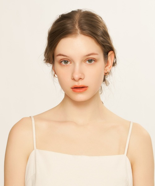 Jewel closet by L&Co.(ジュエルクローゼットバイエルアンドコー)の「K10 ダブル フープ ピアス(ピアス(両耳用)・レディース・ピンクゴールド/イエローゴールド/ホワイトゴールド・FREE)」の16枚目の写真