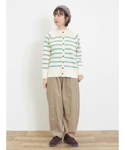 Samansa Mos2（サマンサ モスモス）の「【保湿加工】襟レースギャザーカットソー（Tシャツ/カットソー・レディース・ブラック/キナリ/オフホワイト・F）」の11枚目の写真