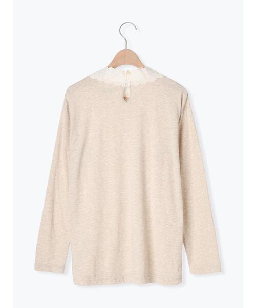 Samansa Mos2（サマンサ モスモス）の「【保湿加工】襟レースギャザーカットソー（Tシャツ/カットソー・レディース・ブラック/キナリ/オフホワイト・F）」の16枚目の写真