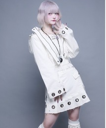 『ililil/イルイルイル』【Ainsel cropped jacket】ファーフードクロップドジャケット