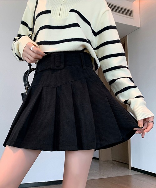 blackdia ocean(ブラックダイヤオーシャン)の「blackdia ocean コーデュロイプリーツミニスカート(スカート・レディース・ライトブラウン/ブラウン/ブラック・MEDIUM/SMALL)」の9枚目の写真