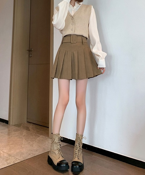 blackdia ocean(ブラックダイヤオーシャン)の「blackdia ocean コーデュロイプリーツミニスカート(スカート・レディース・ライトブラウン/ブラウン/ブラック・MEDIUM/SMALL)」の21枚目の写真
