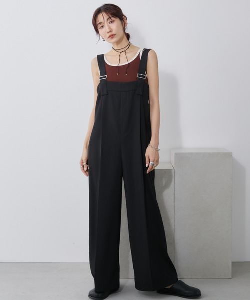 セール】タックワイドスラックスサロペット / サイズ展開あり