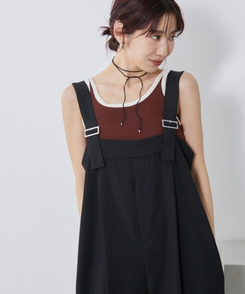 タックワイドスラックスサロペット / サイズ展開あり