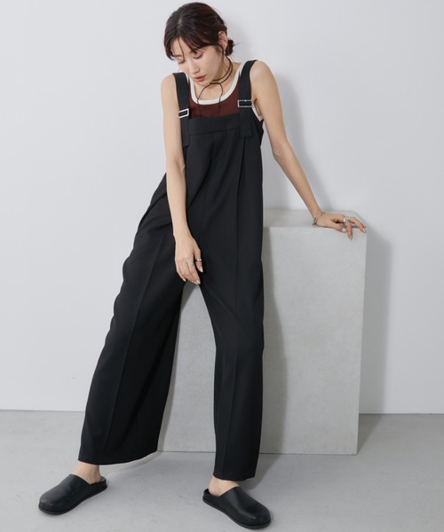 セール】タックワイドスラックスサロペット / サイズ展開あり