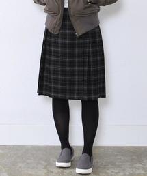 coen | ウール混キルトスカート(スカート)