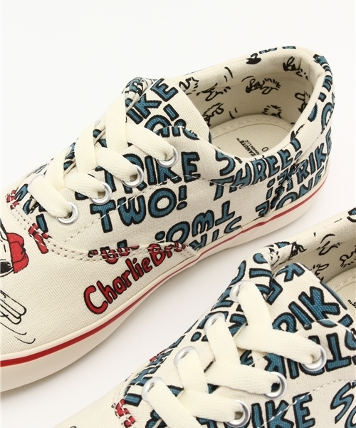 Sneakers.（スネイカーズ）の「ローカットシューズ　野球スヌーピー柄（スニーカー・キッズ・ナチュラル・18/20/19/21/13/17/16/14/15 ）」の3枚目の写真