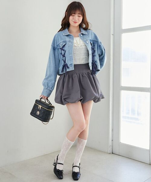 MAJESTIC LEGON（マジェスティックレゴン）の「キルティングビジューバニティ（ショルダーバッグ・レディース・ピンク/ブラック/アイボリー・FREE）」の9枚目の写真