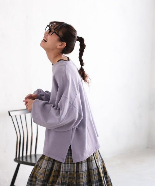 soulberry（ソウルベリー）の「甘じょっぱいスウェット（スウェット・レディース・ライトパープル・5L/4L/3L/LL/L/M）」の2枚目の写真