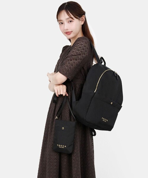 【美品】トッカ リュック TOCCA｜【A4サイズ対応・撥水・PCポケット付き】SIDE RIBBON