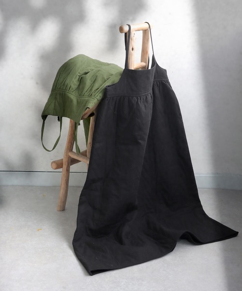 antiqua(アンティカ)の「インド綿キャミソールワンピース(ワンピース・レディース・ブラック/カーキ・ONESIZE)」の18枚目の写真