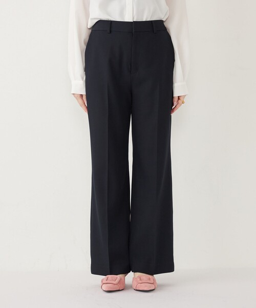 SHIPS Colors（シップス カラーズ）の「SHIPS Colors:〈手洗い可能〉セミフレア パンツ(セットアップ対応可能)◇（その他パンツ・レディース・グレー/ネイビー/ベージュ・MEDIUM/SMALL）」の8枚目の写真