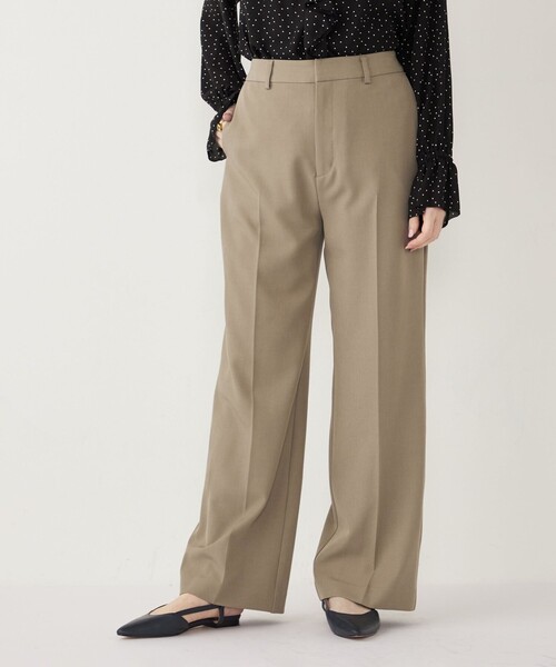 SHIPS Colors（シップス カラーズ）の「SHIPS Colors:〈手洗い可能〉セミフレア パンツ(セットアップ対応可能)◇（その他パンツ・レディース・グレー/ネイビー/ベージュ・MEDIUM/SMALL）」の16枚目の写真