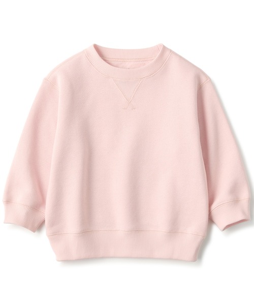 無印良品（ムジルシリョウヒン）の「ベビー　あたまするっと　裏毛スウェットシャツ（スウェット・キッズ・グリーン系/ライトイエロー/ネイビー/ライトベージュ/ライトピンク/グレー・100/80/90）」の6枚目の写真