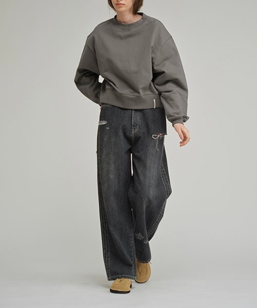 WILLFULLY（ウィルフリー）の「back tag selectable size sweat（スウェット・レディース・セージグリーン/レモンイエロー/アッシュ・S/M）」の15枚目の写真