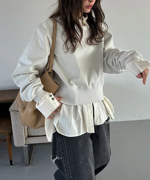 WILLFULLY（ウィルフリー）の「back tag selectable size sweat（スウェット・レディース・セージグリーン/レモンイエロー/アッシュ・S/M）」の16枚目の写真