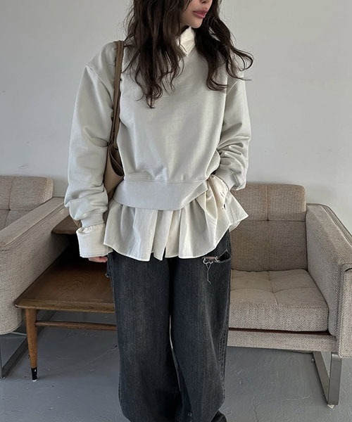 WILLFULLY（ウィルフリー）の「back tag selectable size sweat（スウェット・レディース・セージグリーン/レモンイエロー/アッシュ・S/M）」の17枚目の写真