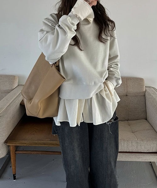 WILLFULLY（ウィルフリー）の「back tag selectable size sweat（スウェット・レディース・セージグリーン/レモンイエロー/アッシュ・S/M）」の18枚目の写真