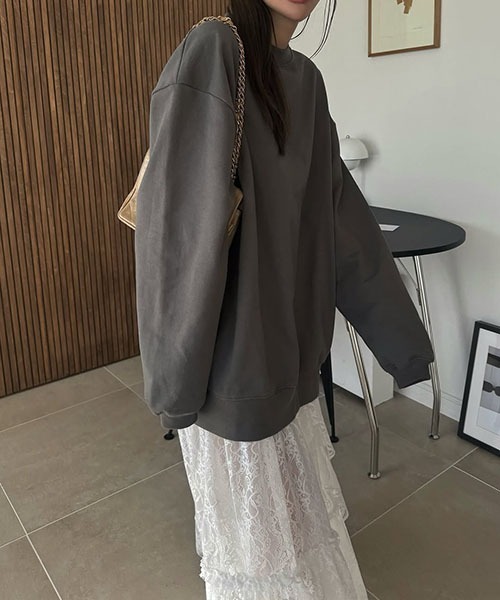 WILLFULLY（ウィルフリー）の「back tag selectable size sweat（スウェット・レディース・セージグリーン/レモンイエロー/アッシュ・S/M）」の5枚目の写真