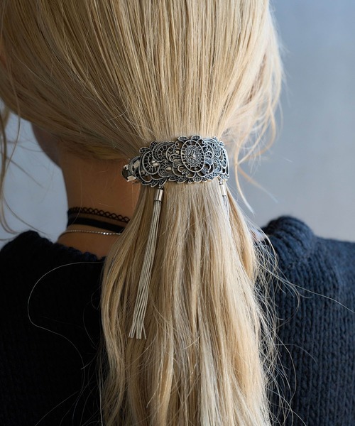 HARE（ハレ）の「vingtageヘアバレッタ(HARE)（バレッタ/ヘアクリップ・レディース・シルバー・FREE）」の9枚目の写真