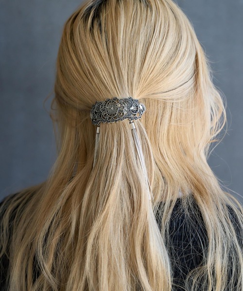 HARE（ハレ）の「vingtageヘアバレッタ(HARE)（バレッタ/ヘアクリップ・レディース・シルバー・FREE）」の12枚目の写真