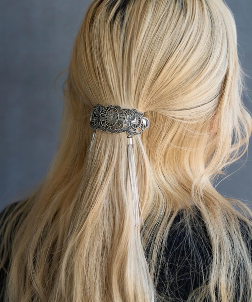 HARE（ハレ）の「vingtageヘアバレッタ(HARE)（バレッタ/ヘアクリップ・レディース・シルバー・FREE）」の13枚目の写真