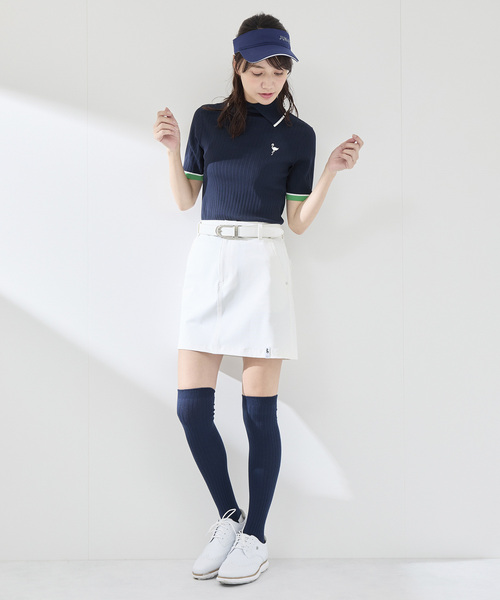 JUN&ROPE'（ジュンアンドロペ）の「針抜きリブ衿使い5分袖ラインニット（ニット/セーター・レディース・ホワイト/ピンク/ネイビー・L/M/S）」の17枚目の写真