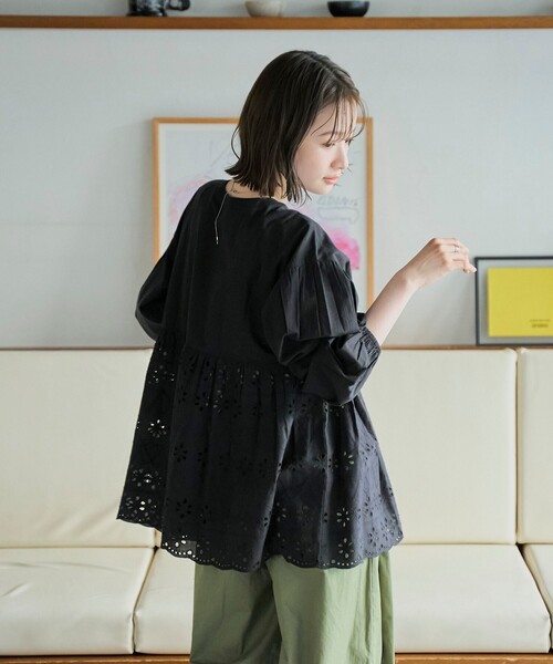 coen(コーエン)の「MARKET(マーケット)2way シフリレース ブラウス(シャツ/ブラウス・レディース・ブラック/ネイビー/オフホワイト・M/L)」の18枚目の写真