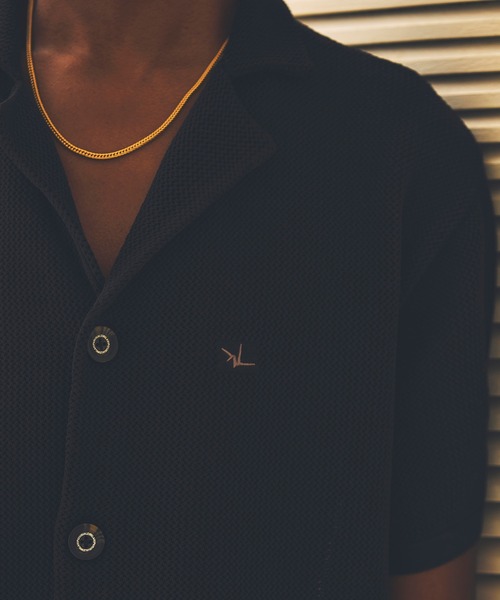 1PIU1UGUALE3 RELAX (ウノピゥウノウグァーレトレ リラックス)の「1PIU1UGUALE3 RELAX(ウノピゥウノウグァーレトレ リラックス)ニット オープンカラーシャツ 半袖シャツ (通気性/吸水性)(シャツ/ブラウス・メンズ・ブラック/サックスブルー/ホワイト・S/M/L/XL)」の19枚目の写真