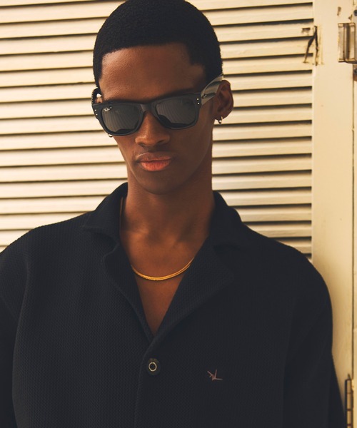 1PIU1UGUALE3 RELAX (ウノピゥウノウグァーレトレ リラックス)の「1PIU1UGUALE3 RELAX(ウノピゥウノウグァーレトレ リラックス)ニット オープンカラーシャツ 半袖シャツ (通気性/吸水性)(シャツ/ブラウス・メンズ・ブラック/サックスブルー/ホワイト・S/M/L/XL)」の21枚目の写真