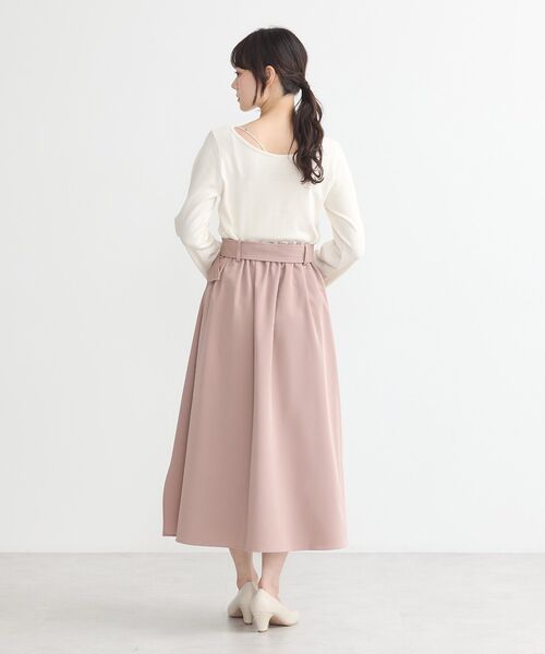 earth music&ecology(アースミュージックアンドエコロジー)の「チュールドッキングイレヘムスカート(スカート・レディース・ピンク/ブラック/グレイッシュベージュ・M/S)」の10枚目の写真