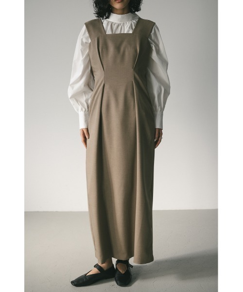 STYLEMIXER(スタイルミキサー)の「ワイドストラップワンピース(ワンピース・レディース・ライトブラウン/アイボリー/ブラック・SMALL/MEDIUM)」の3枚目の写真