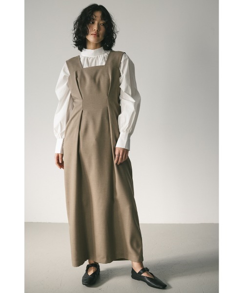 STYLEMIXER(スタイルミキサー)の「ワイドストラップワンピース(ワンピース・レディース・ライトブラウン/アイボリー/ブラック・SMALL/MEDIUM)」の5枚目の写真