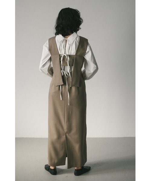 STYLEMIXER(スタイルミキサー)の「ワイドストラップワンピース(ワンピース・レディース・ライトブラウン/アイボリー/ブラック・SMALL/MEDIUM)」の6枚目の写真