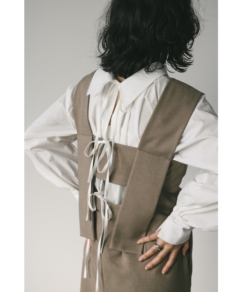 STYLEMIXER(スタイルミキサー)の「ワイドストラップワンピース(ワンピース・レディース・ライトブラウン/アイボリー/ブラック・SMALL/MEDIUM)」の10枚目の写真
